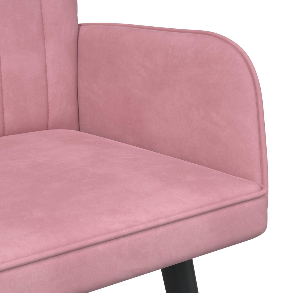 vidaXL Sofa dwuosobowa różowy 115 x 61 x 87 cm Welur