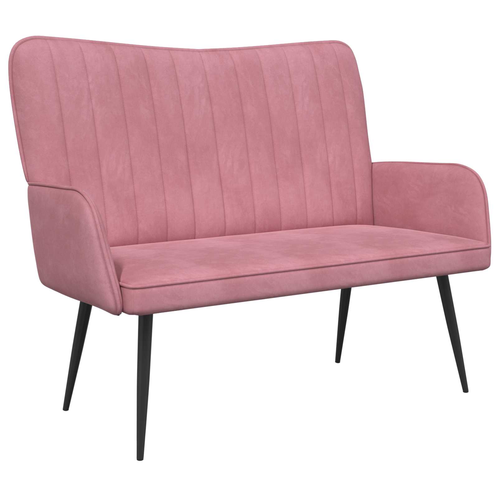 vidaXL Sofa dwuosobowa różowy 115 x 61 x 87 cm Welur