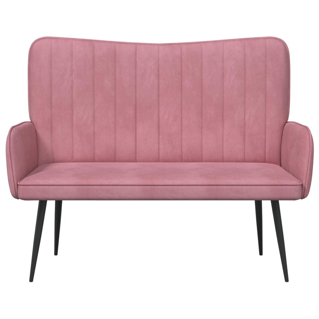 vidaXL Sofa dwuosobowa różowy 115 x 61 x 87 cm Welur