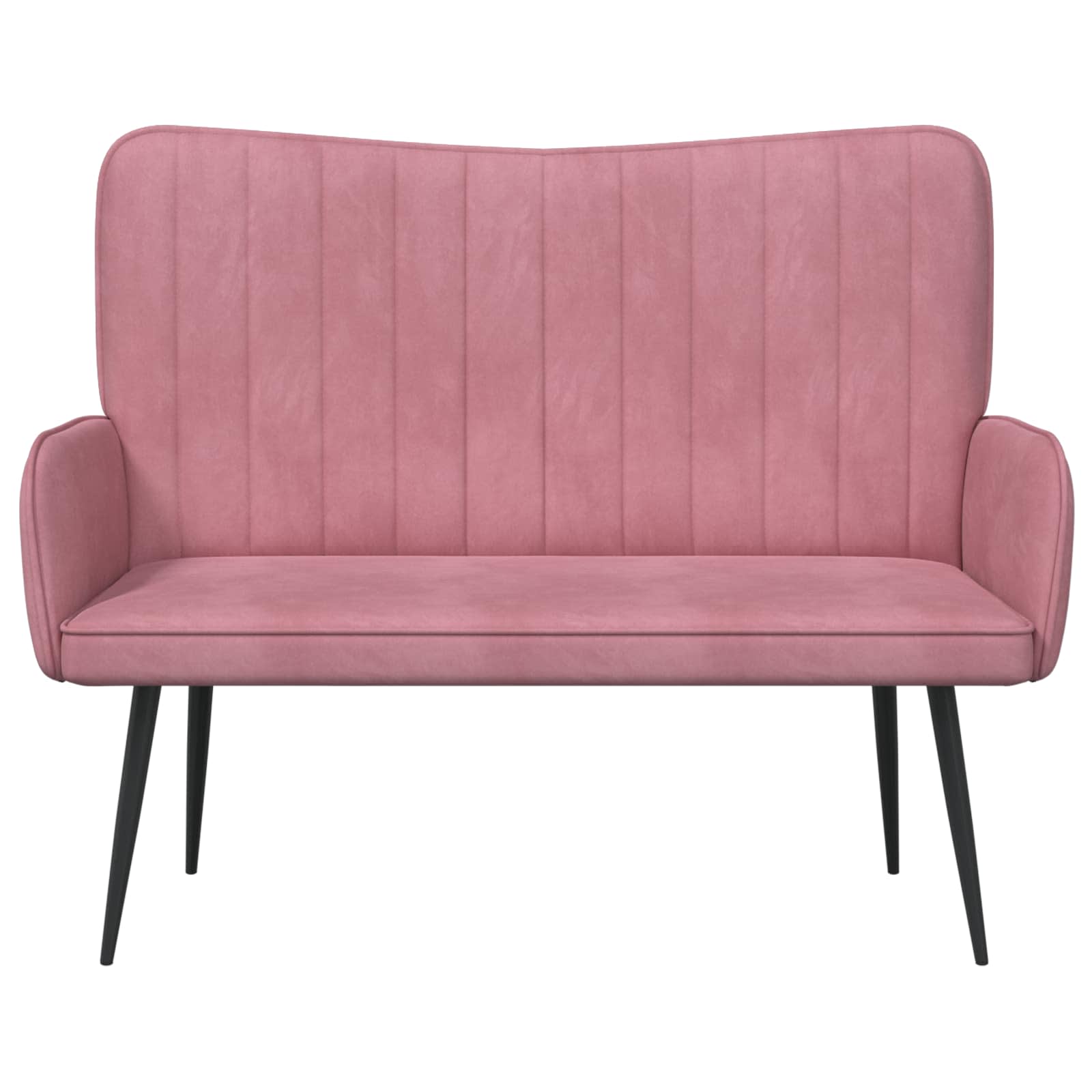 vidaXL Sofa dwuosobowa różowy 115 x 61 x 87 cm Welur