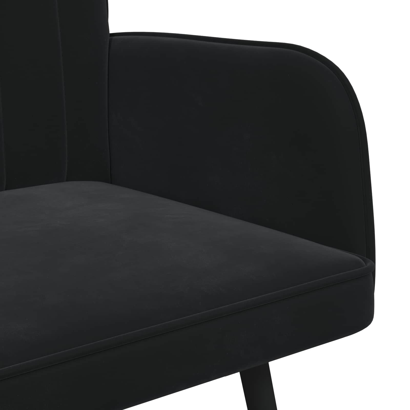 vidaXL Sofa dwuosobowa Czarny 115 x 61 x 87 cm Welur