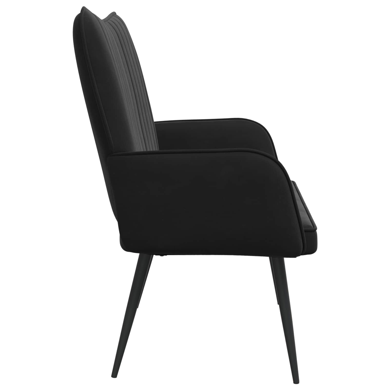 vidaXL Sofa dwuosobowa Czarny 115 x 61 x 87 cm Welur