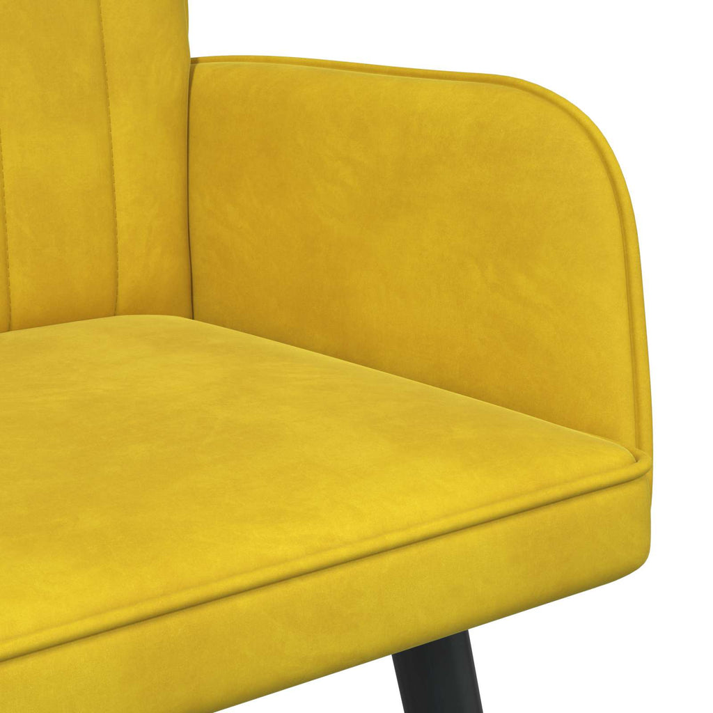 vidaXL Sofa dwuosobowa żółty 115 x 61 x 87 cm Welur