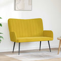 vidaXL Sofa dwuosobowa żółty 115 x 61 x 87 cm Welur