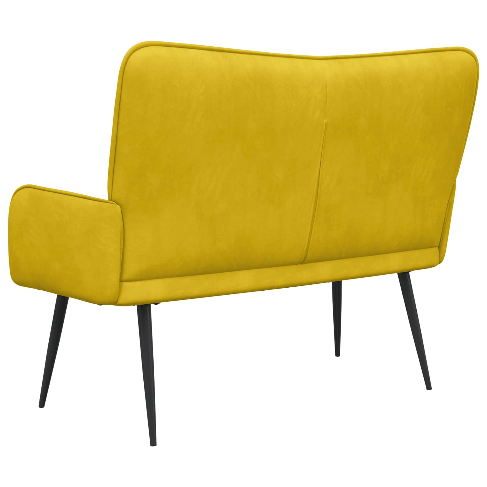 vidaXL Sofa dwuosobowa żółty 115 x 61 x 87 cm Welur