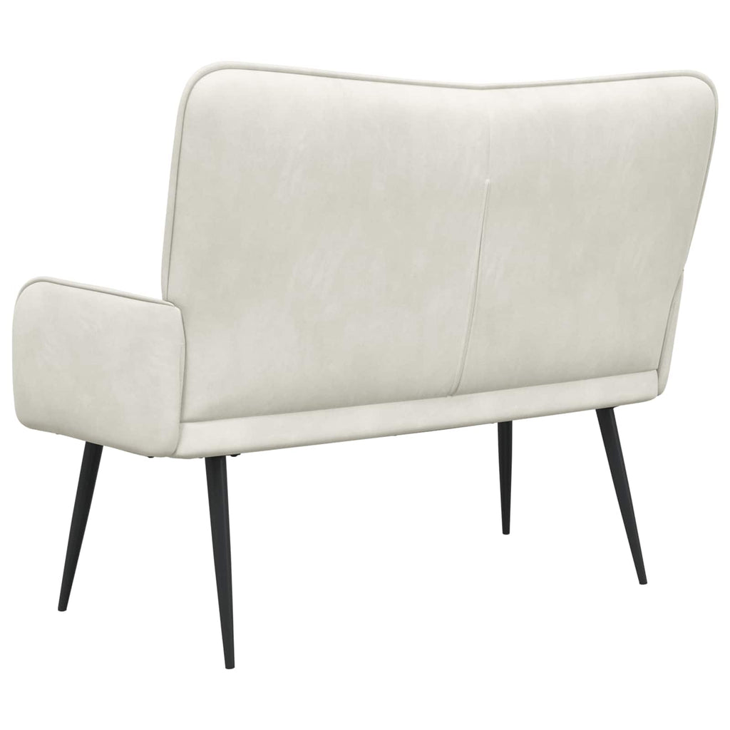 vidaXL Sofa dwuosobowa kremowy 115 x 61 x 87 cm Welur