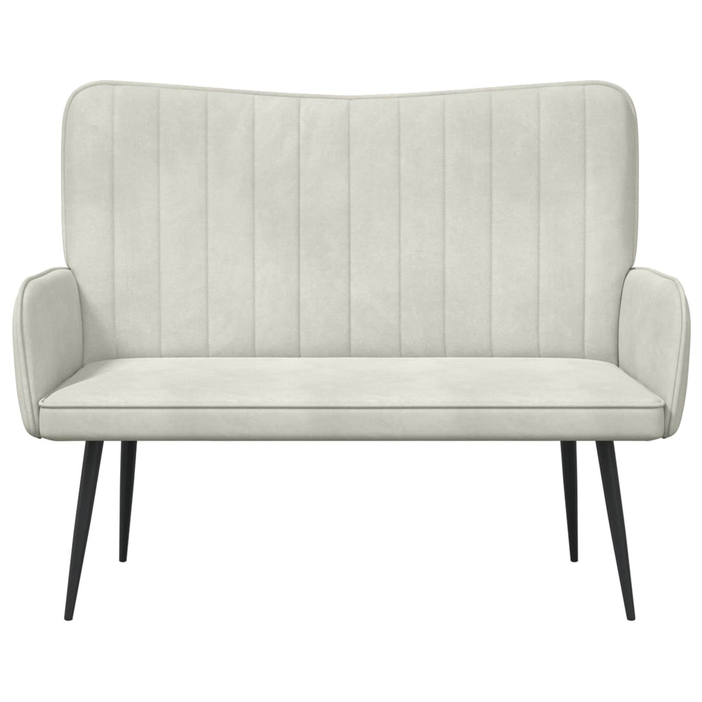 vidaXL Sofa dwuosobowa kremowy 115 x 61 x 87 cm Welur