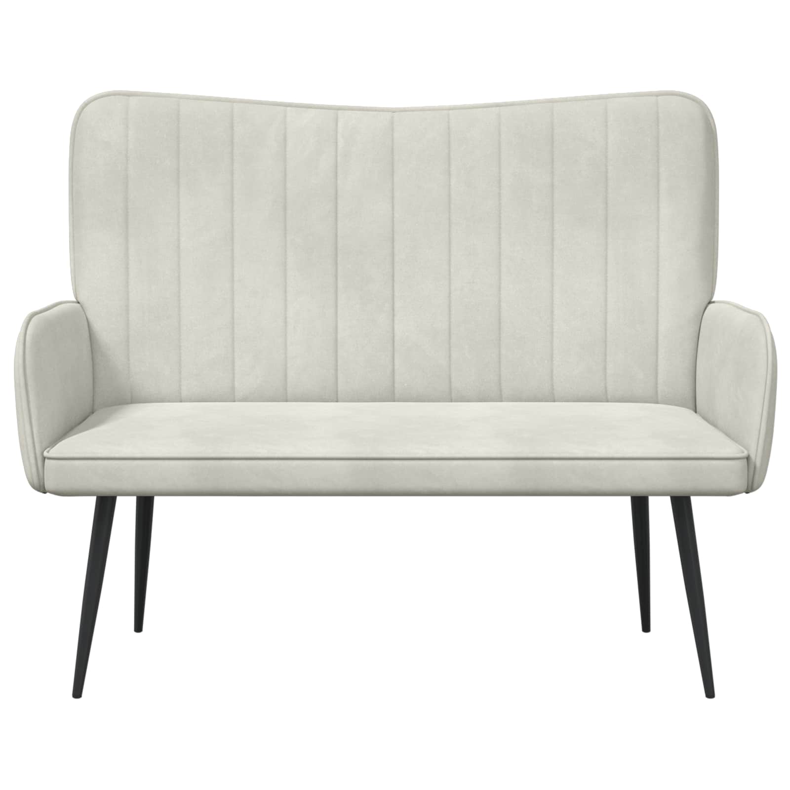 vidaXL Sofa dwuosobowa kremowy 115 x 61 x 87 cm Welur