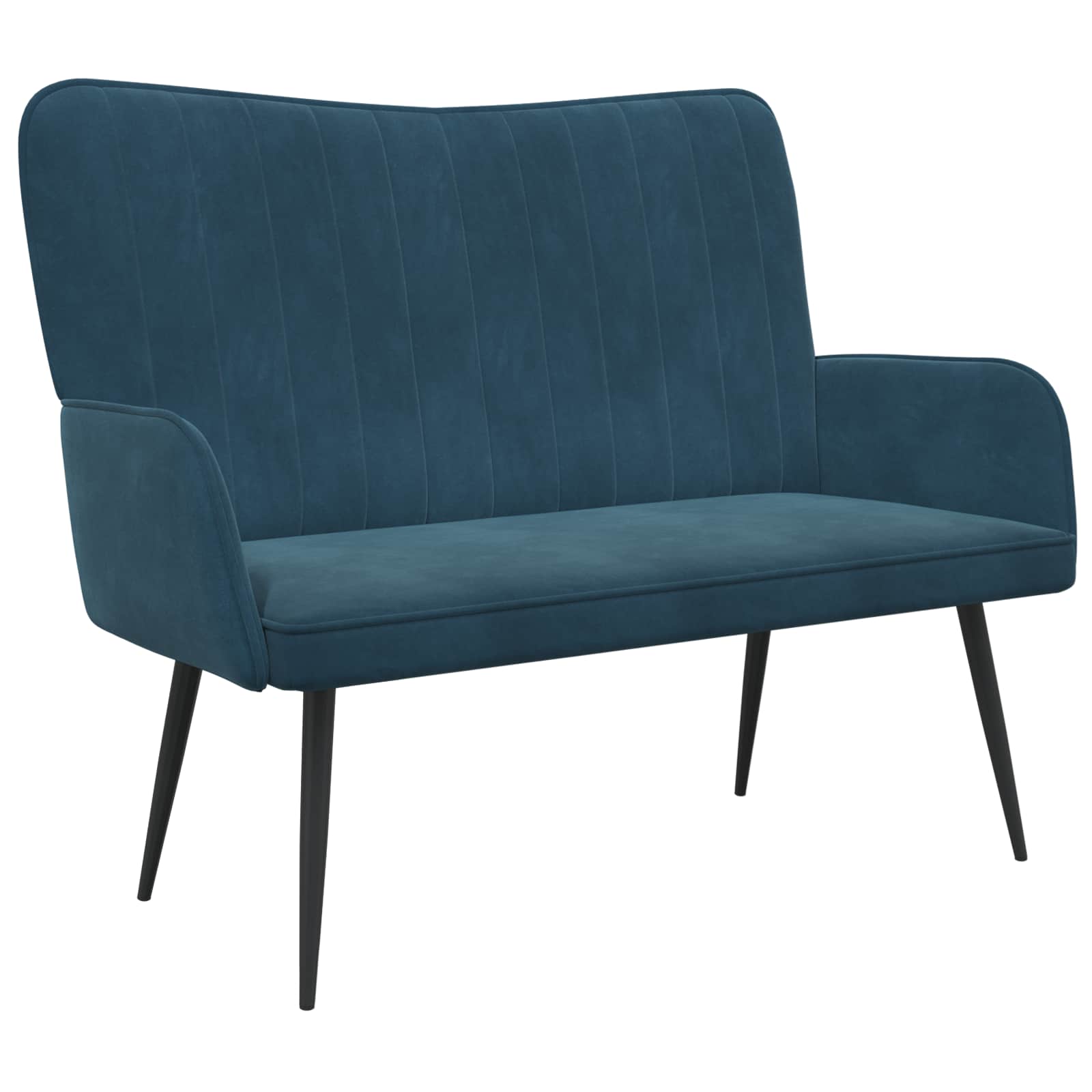 vidaXL Sofa dwuosobowa niebieski 115 x 61 x 87 cm Welur
