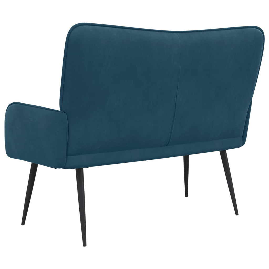 vidaXL Sofa dwuosobowa niebieski 115 x 61 x 87 cm Welur