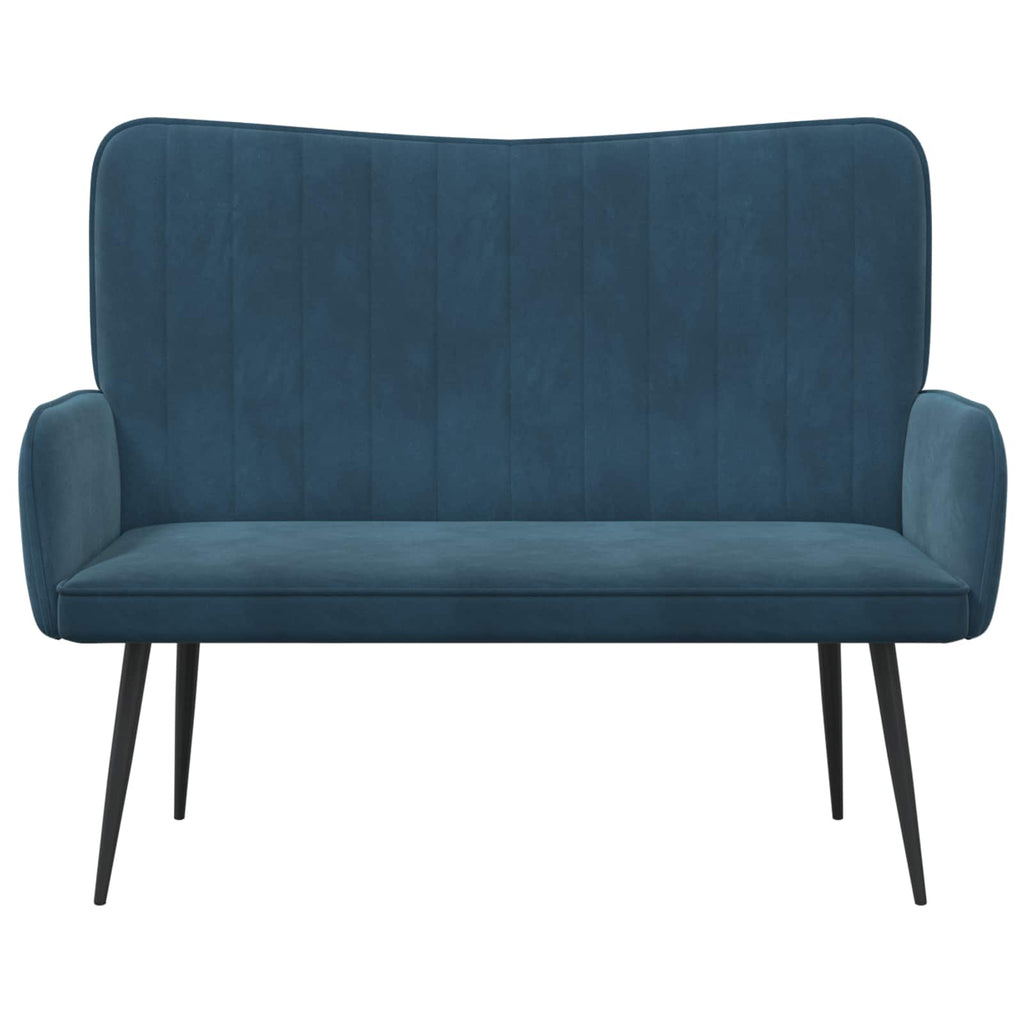 vidaXL Sofa dwuosobowa niebieski 115 x 61 x 87 cm Welur