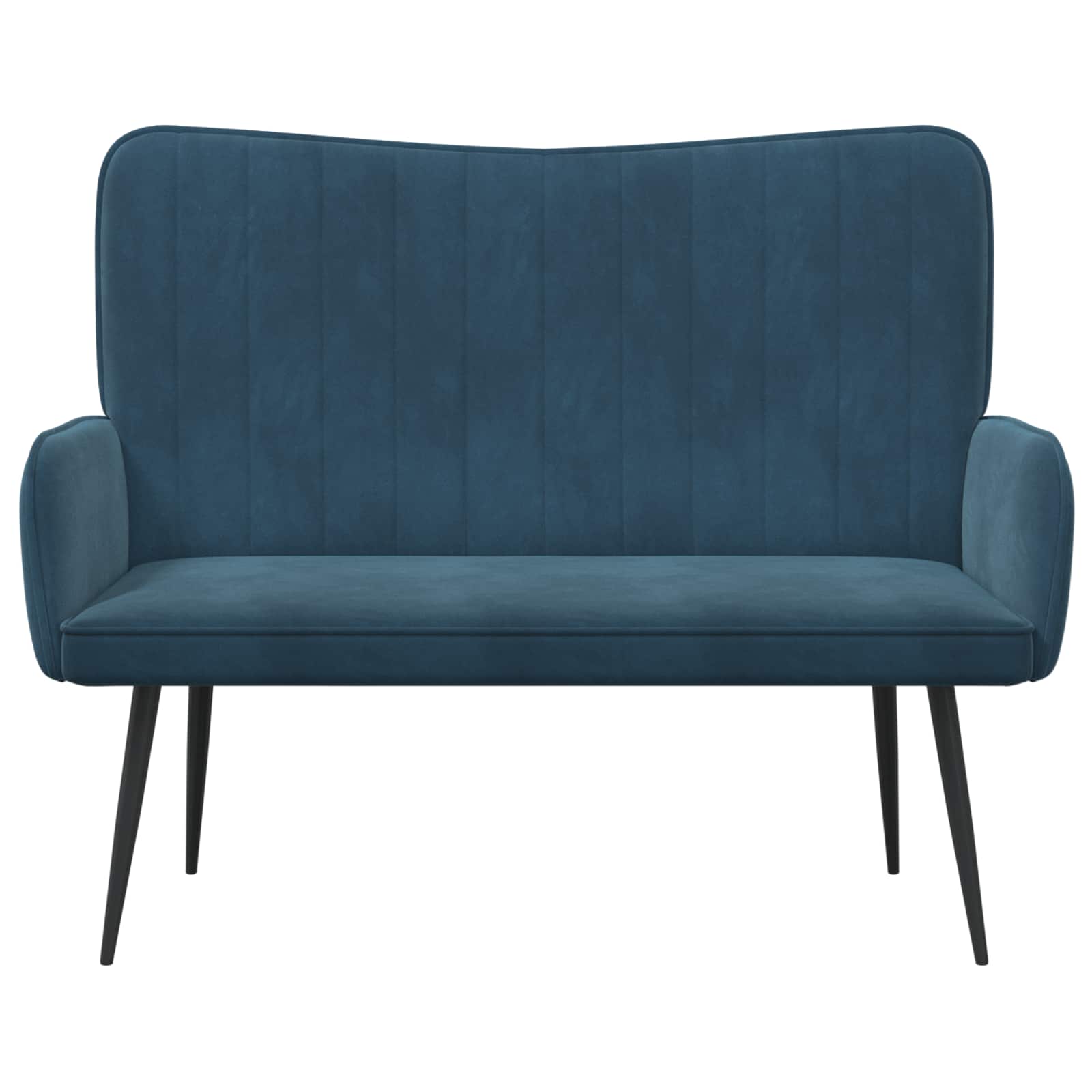 vidaXL Sofa dwuosobowa niebieski 115 x 61 x 87 cm Welur