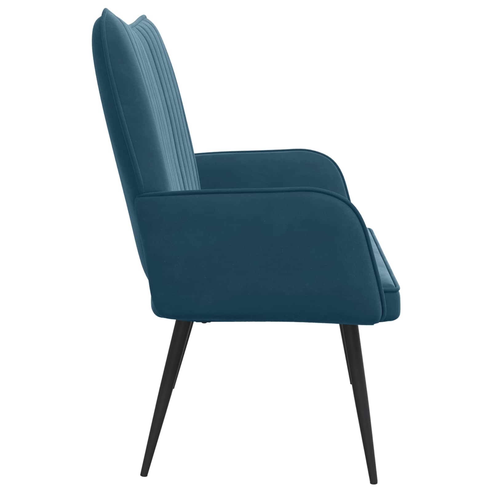 vidaXL Sofa dwuosobowa niebieski 115 x 61 x 87 cm Welur