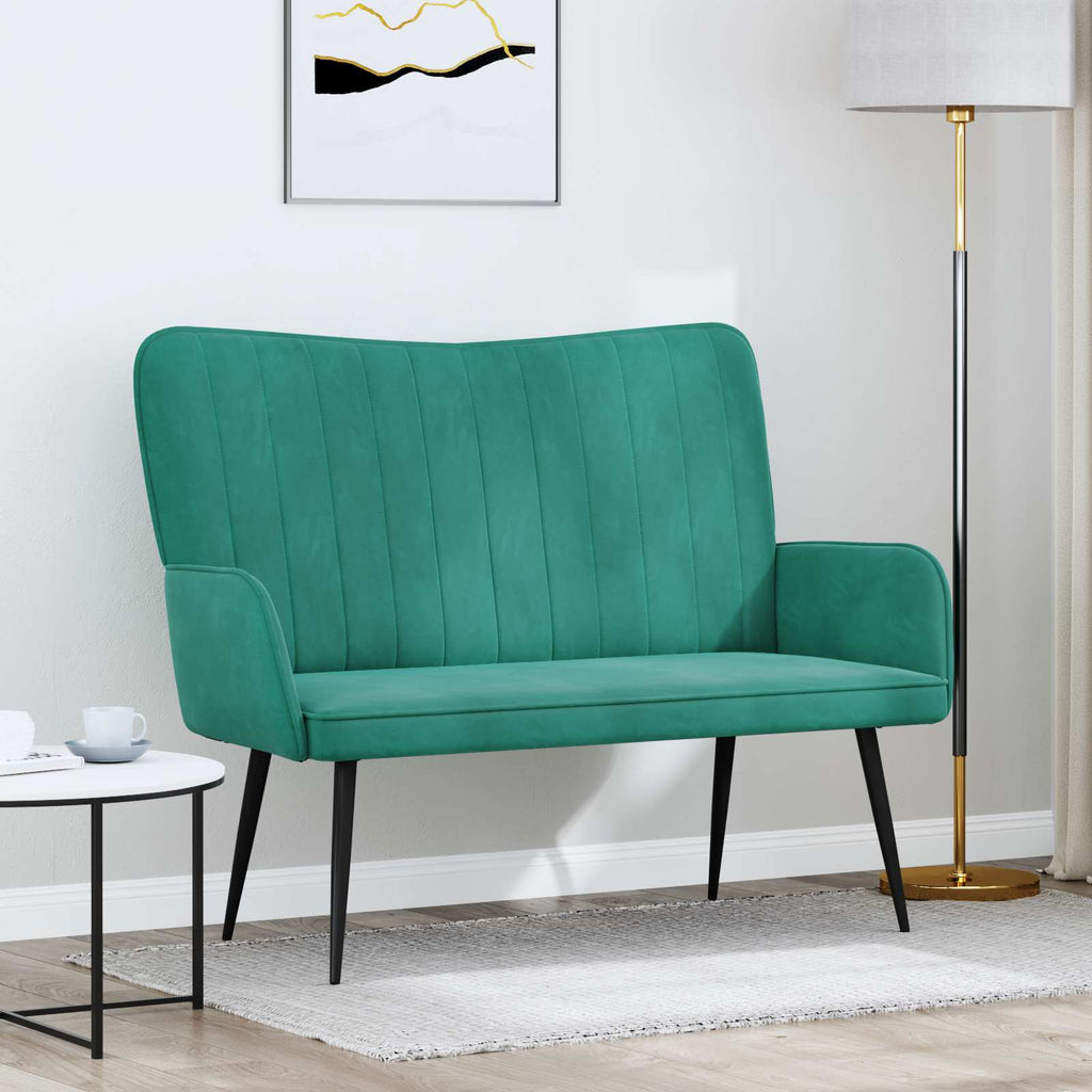 vidaXL Sofa dwuosobowa Turkusowy 115 x 61 x 87 cm Welur