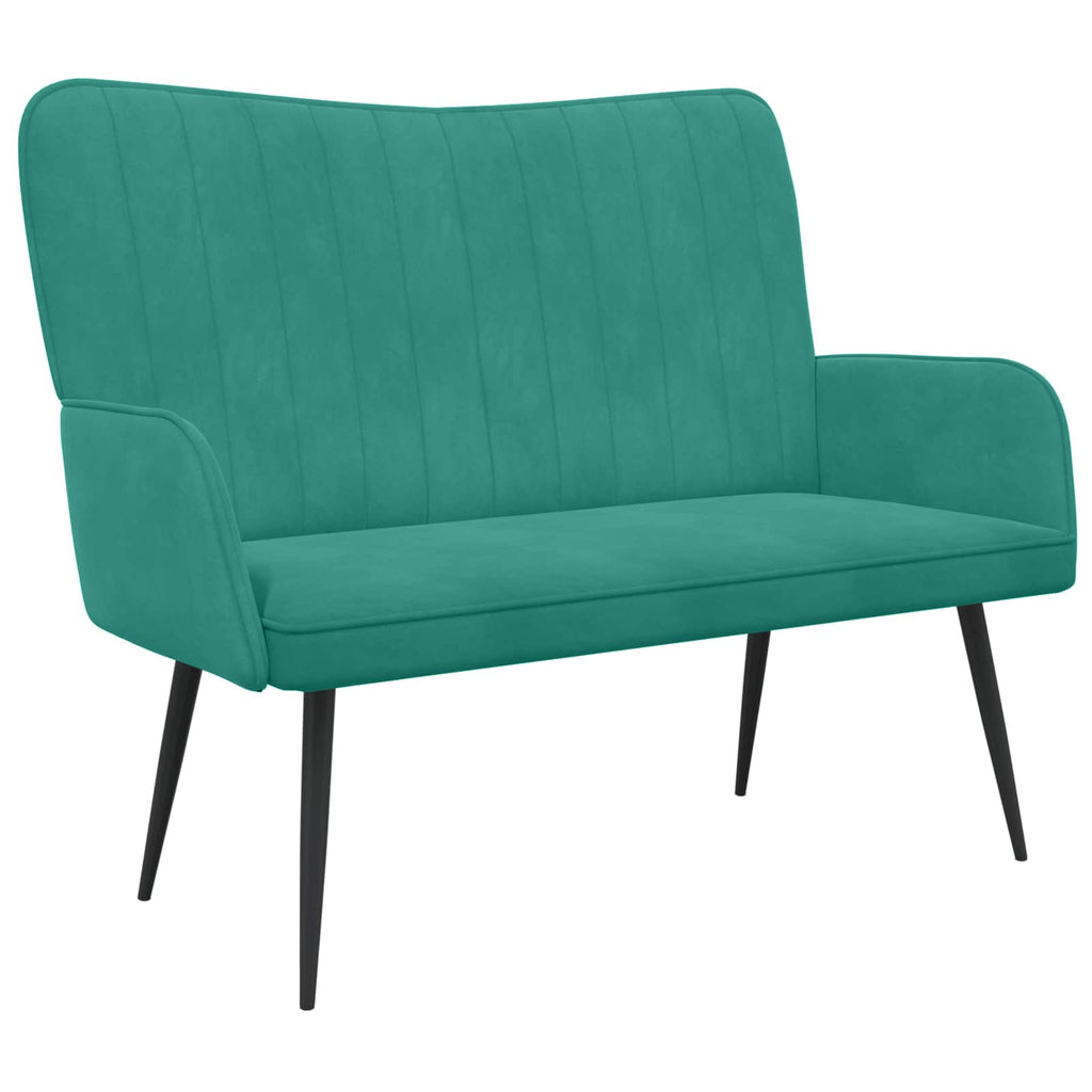 vidaXL Sofa dwuosobowa Turkusowy 115 x 61 x 87 cm Welur