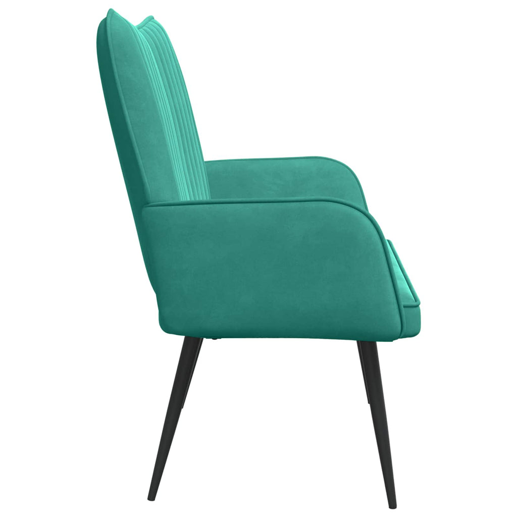 vidaXL Sofa dwuosobowa Turkusowy 115 x 61 x 87 cm Welur