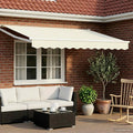 vidaXL Markiza wysuwana kremowy 3 x 2 m 100% Poliester i Aluminium
