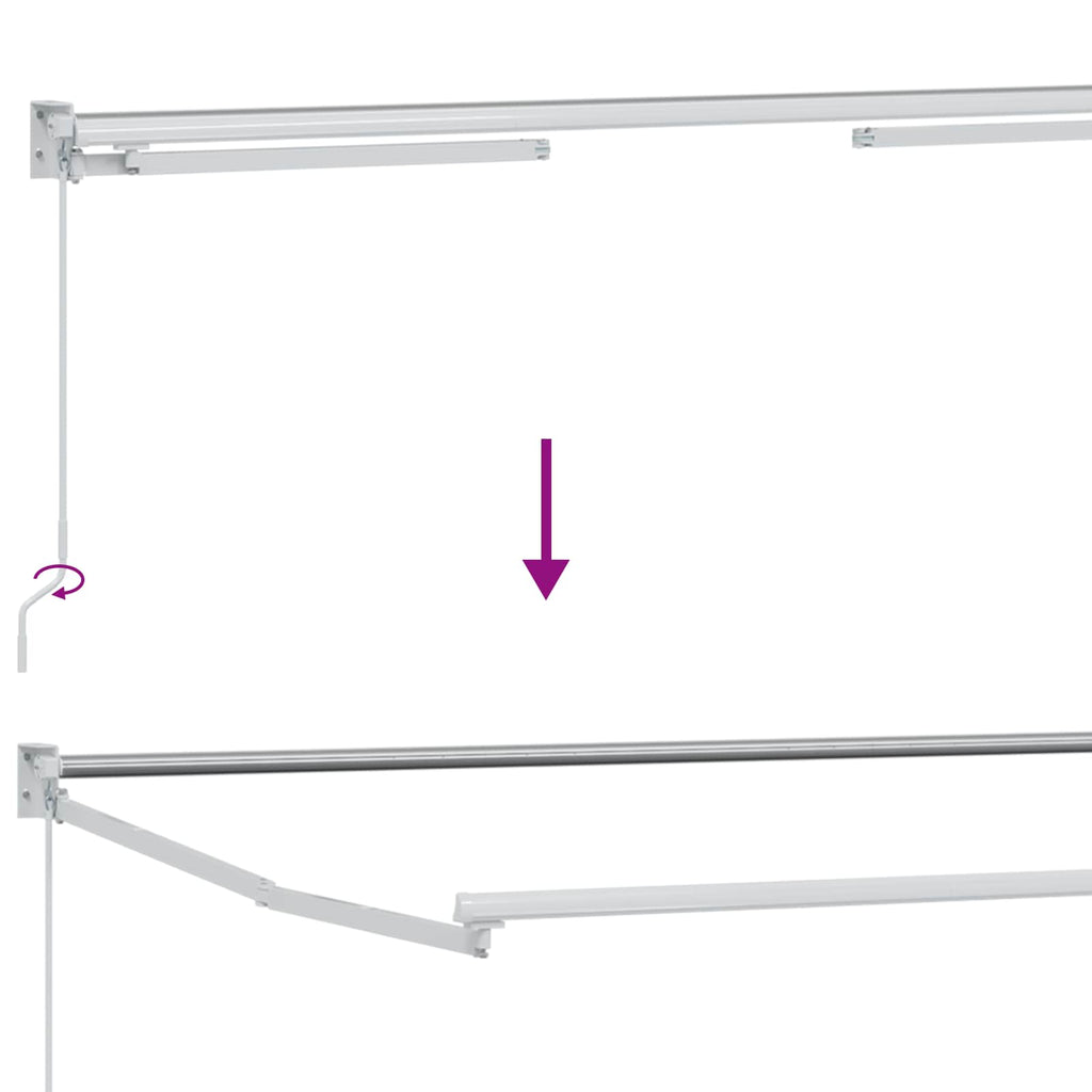 vidaXL Markiza wysuwana bordowy 3 x 2 m 100% Poliester i Aluminium