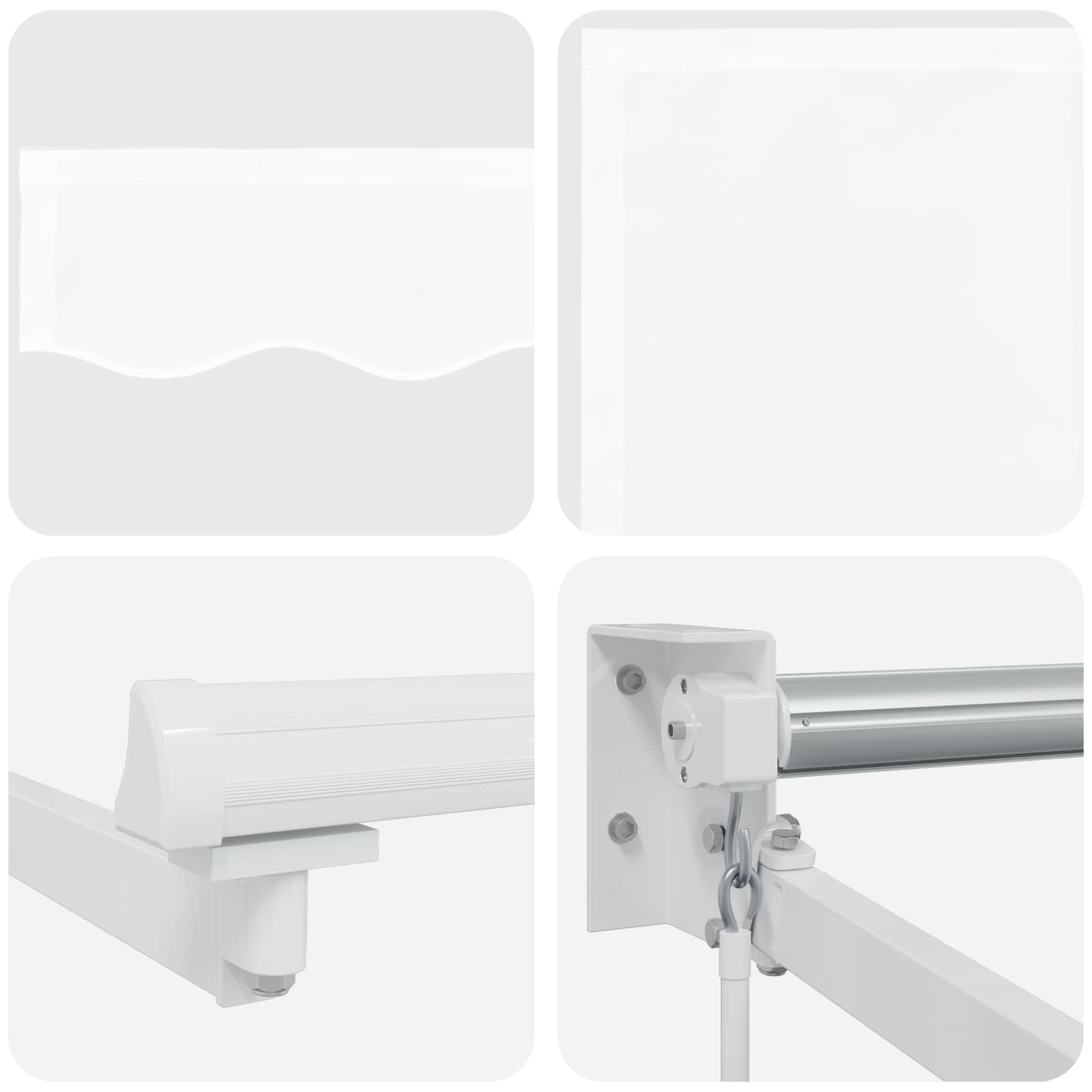 vidaXL Markiza wysuwana Biały 3,5 x 2 m 100% Poliester i Aluminium