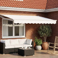 vidaXL Markiza wysuwana Biały 3,5 x 2 m 100% Poliester i Aluminium
