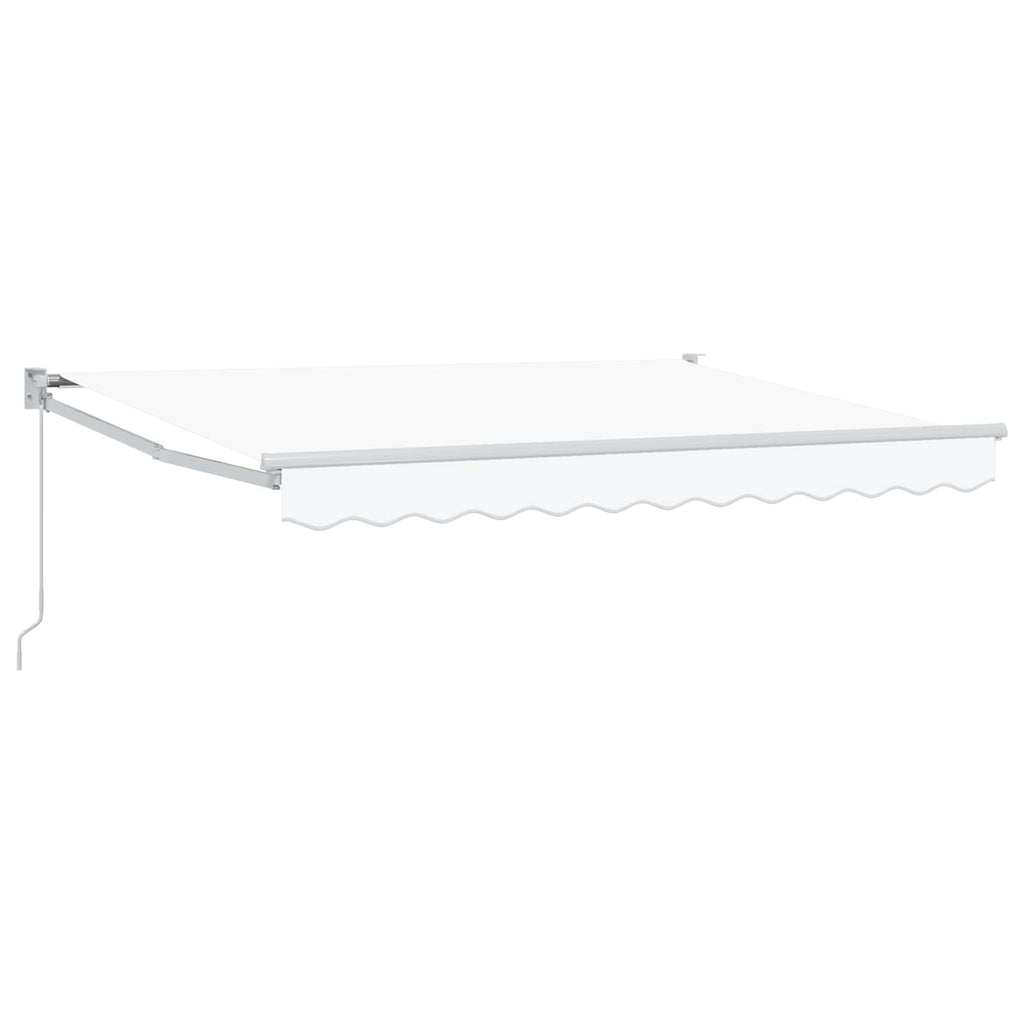 vidaXL Markiza wysuwana Biały 3,5 x 2 m 100% Poliester i Aluminium