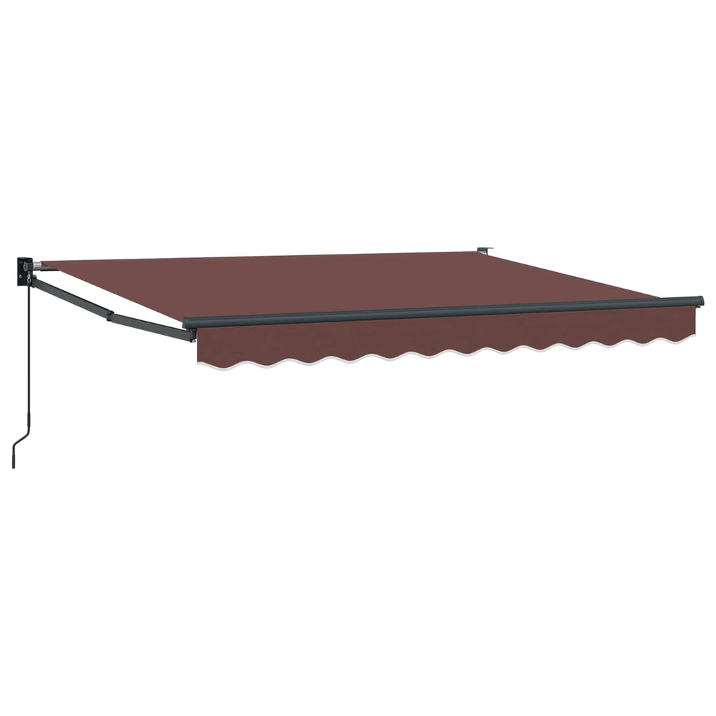 vidaXL Markiza wysuwana brązowy 3,5 x 2 m Poliester i aluminium