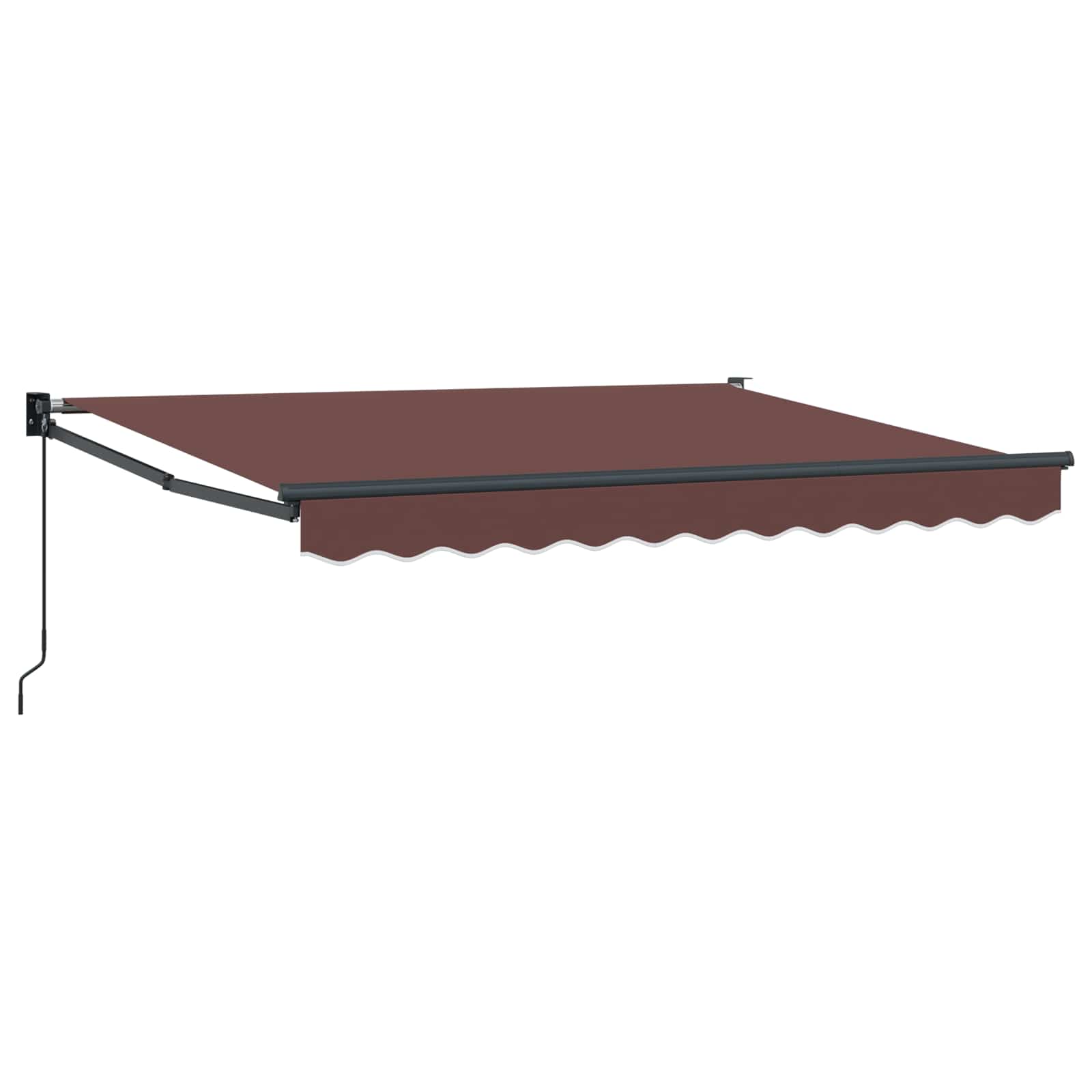 vidaXL Markiza wysuwana brązowy 3,5 x 2 m Poliester i aluminium