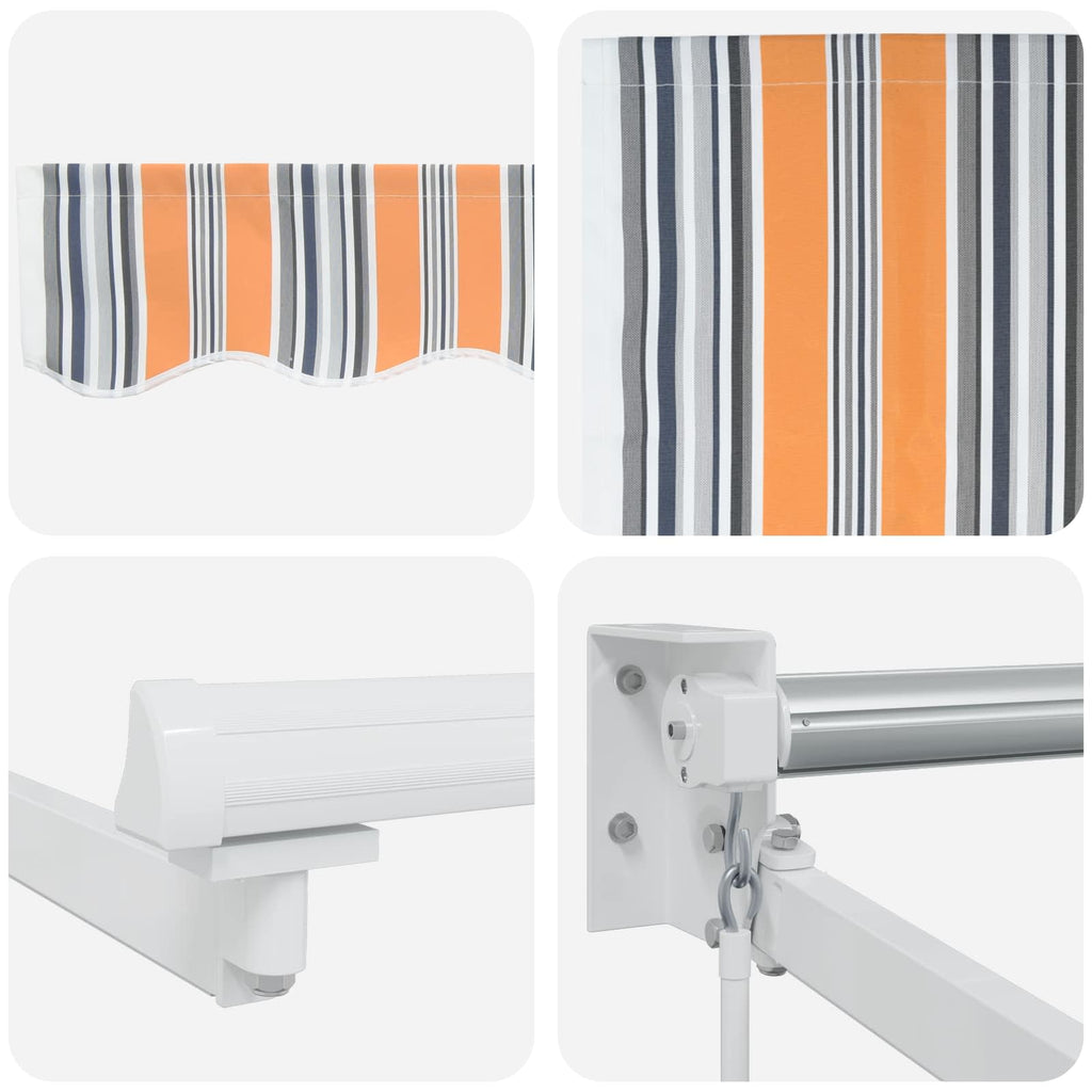 vidaXL Markiza ręczna z LEDami 3 x 2,5 m 100% Poliester i Aluminium