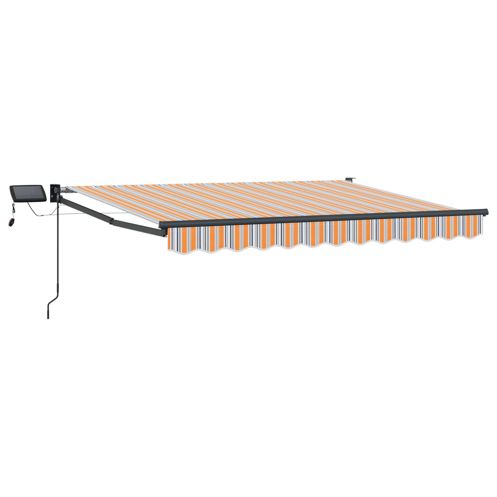 vidaXL Markiza ręczna z LEDami 3 x 2,5 m 100% Poliester i Aluminium