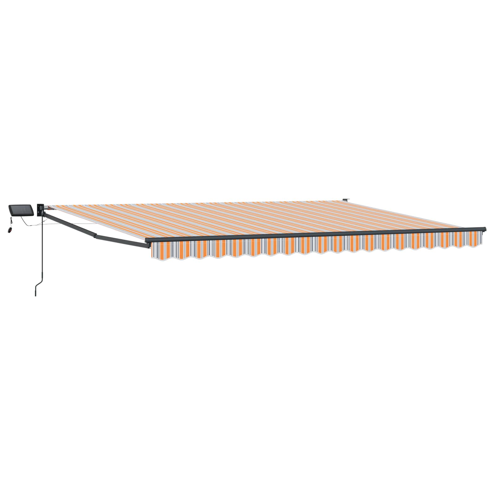 vidaXL Markiza ręczna z LEDami 4,5 × 3 m 100% Poliester i Aluminium