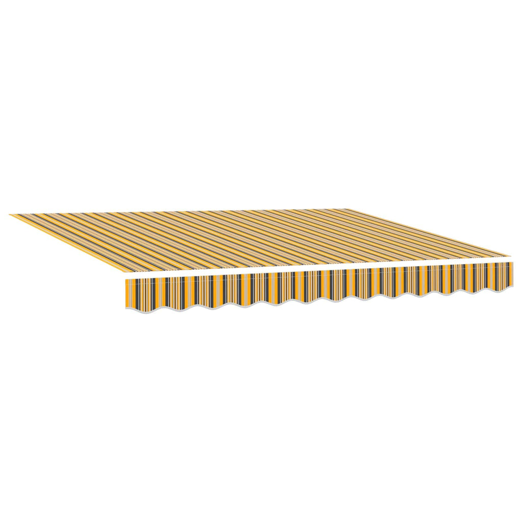 vidaXL Elektryczna Rozkładana Markiza Żółty i Szary 3,5 x 2,5 m