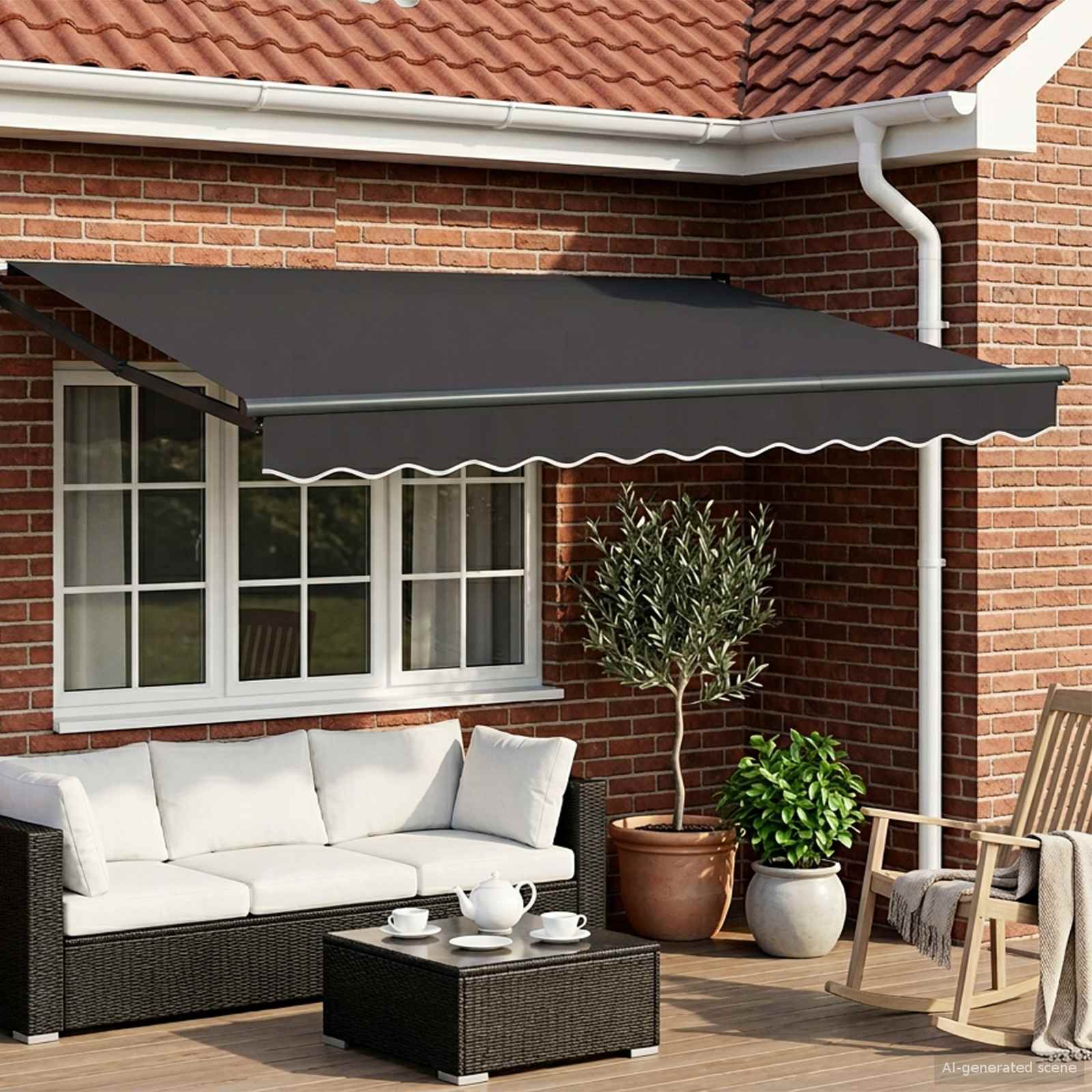 vidaXL Elektryczna Rozkładana Markiza Antracyt 3 x 2,5 m