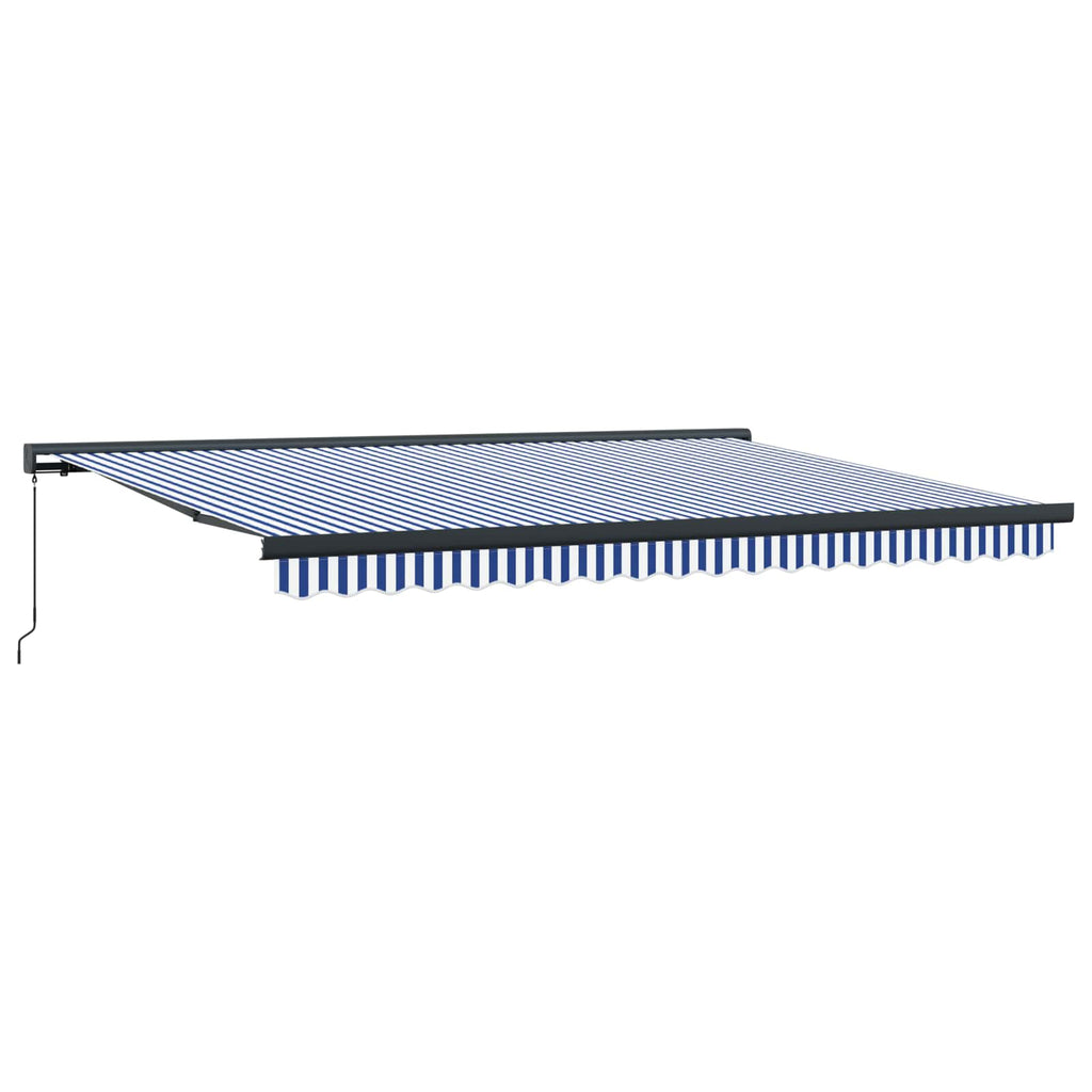 vidaXL Markiza zwijana Niebieski i biały 400 × 300 cm