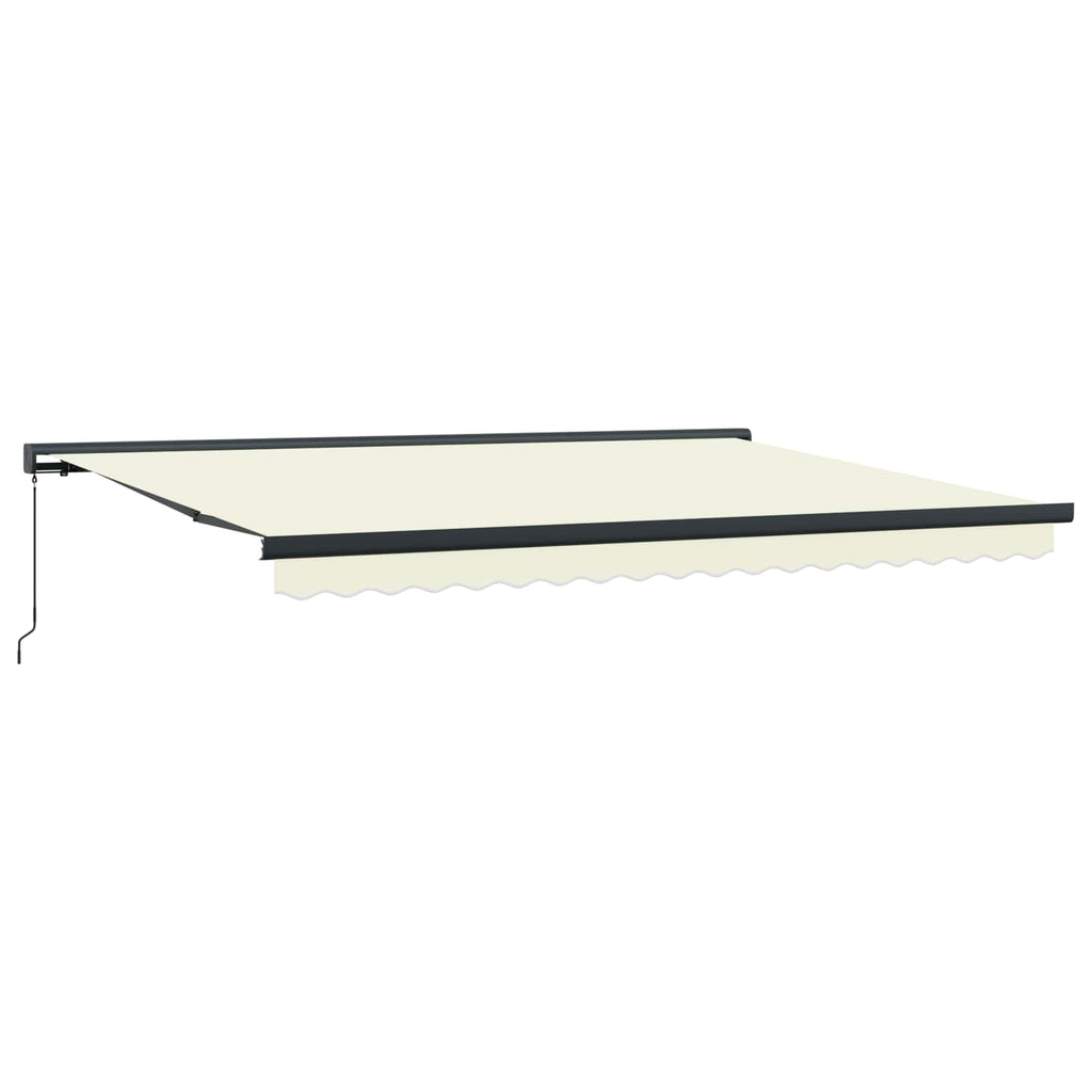 vidaXL Markiza wysuwana Kremowy i szary 400 × 300 cm