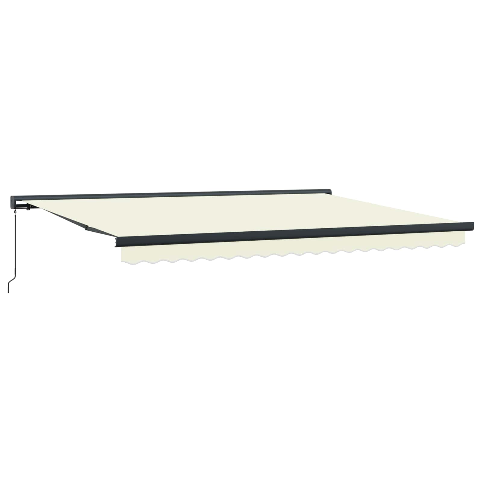 vidaXL Markiza wysuwana Kremowy i szary 400 × 300 cm