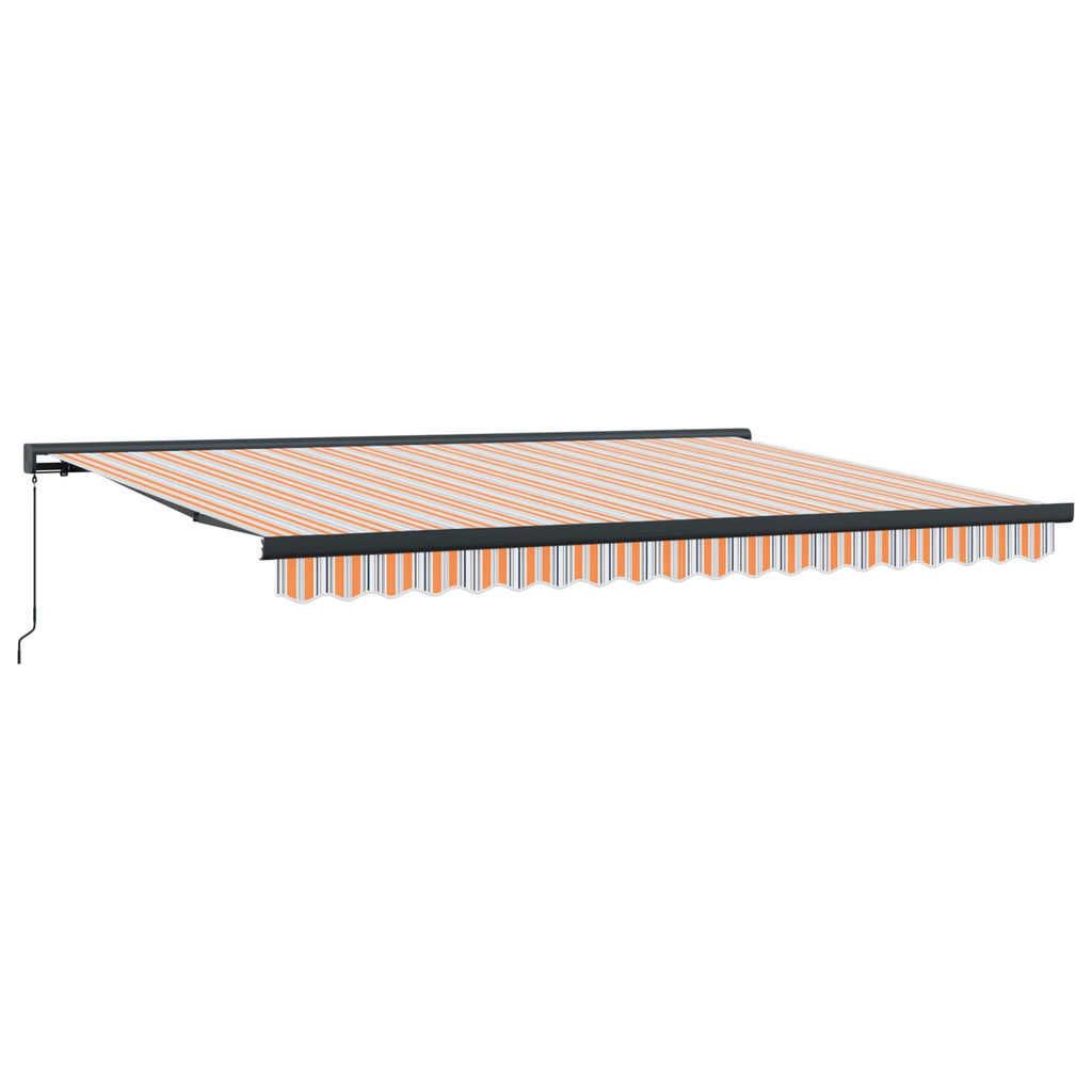 vidaXL Markiza wysuwana Pomarańczowy i Szary 400 × 300 cm