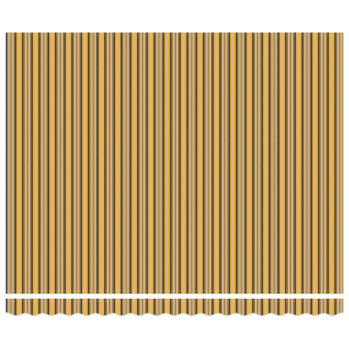 vidaXL Markiza wysuwana Żółty i Szary 400 × 300 cm Canvas i Aluminium