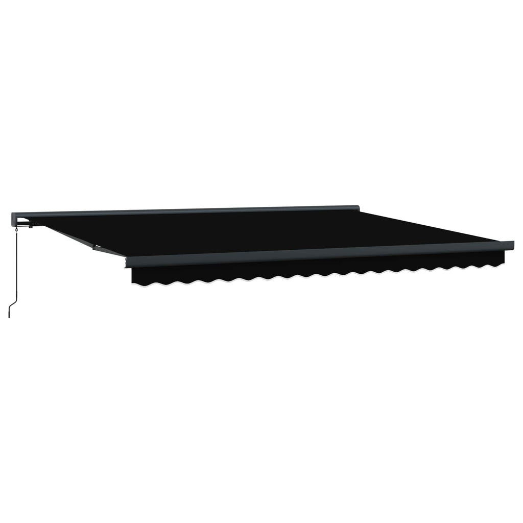 vidaXL Markiza zwijana Czarny 4 × 3 m Canvas i Aluminium