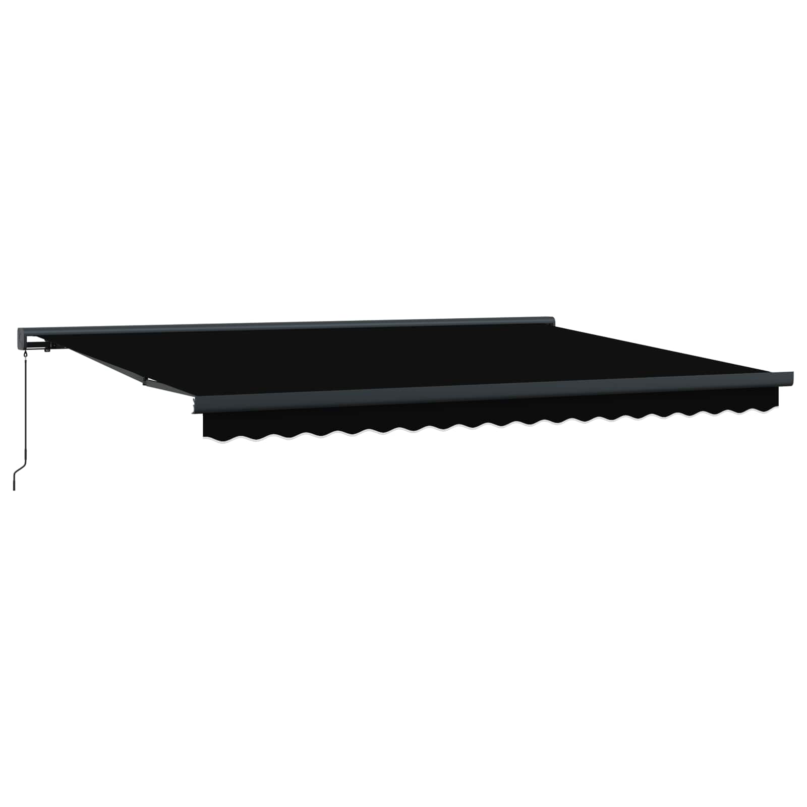 vidaXL Markiza zwijana Czarny 4 × 3 m Canvas i Aluminium