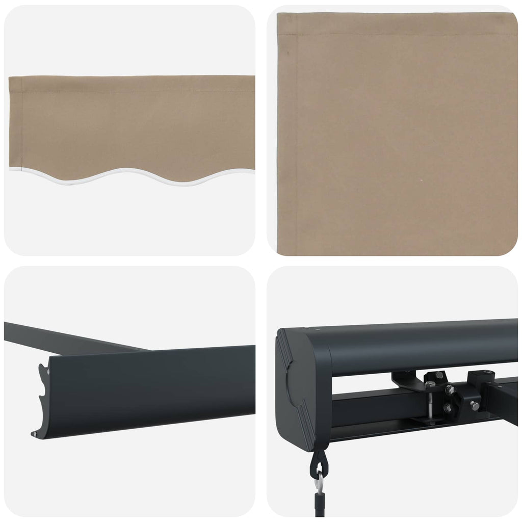 vidaXL Markiza wysuwana Beżowy 4 × 3 m Canvas i Aluminium