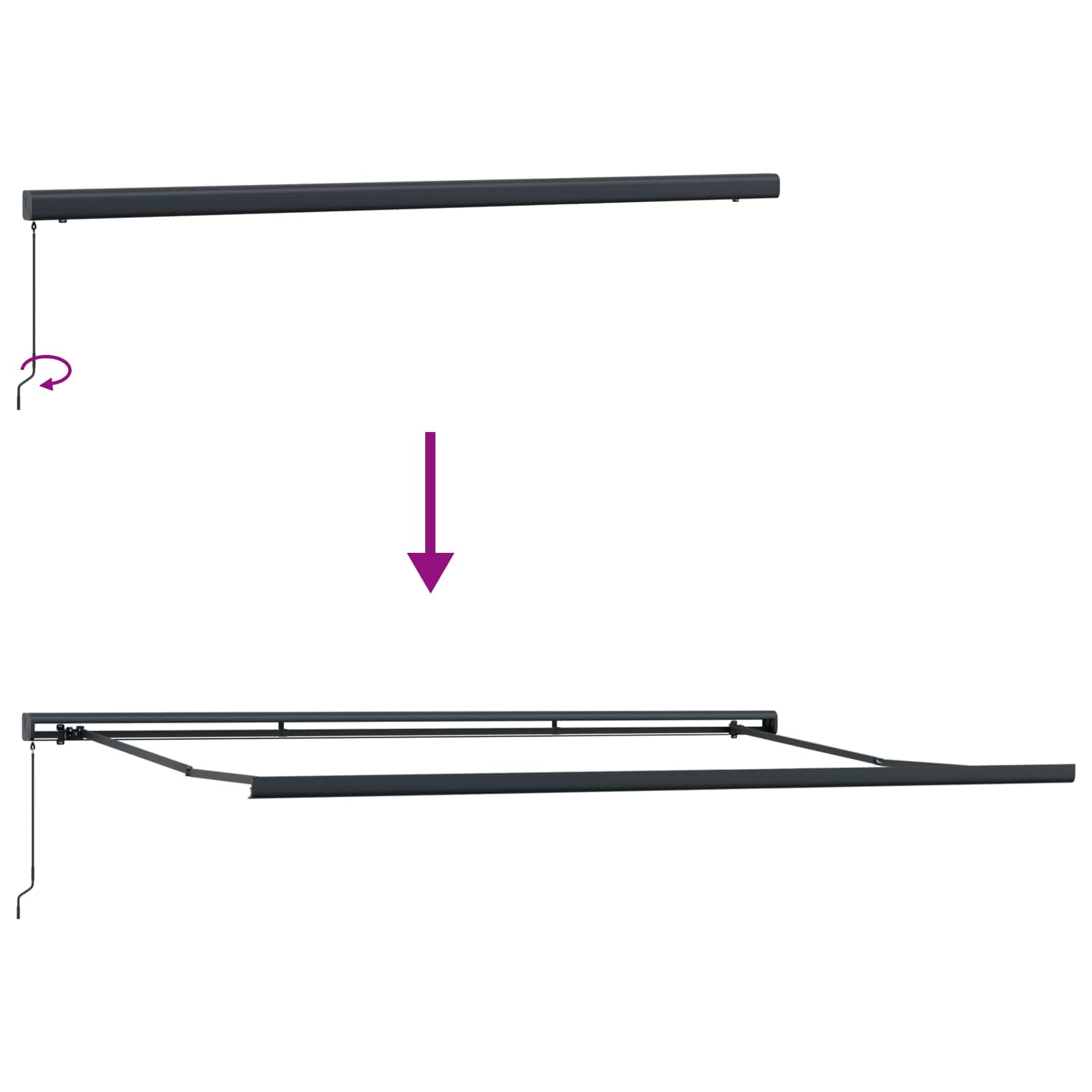vidaXL Markiza wysuwana Beżowy 4 × 3 m Canvas i Aluminium