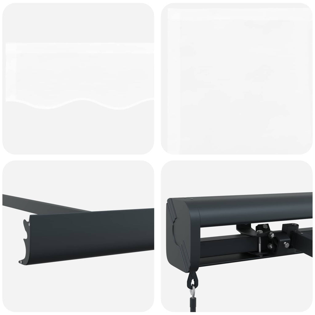 vidaXL Markiza zwijana Biały 4 × 3 m Canvas i Aluminium