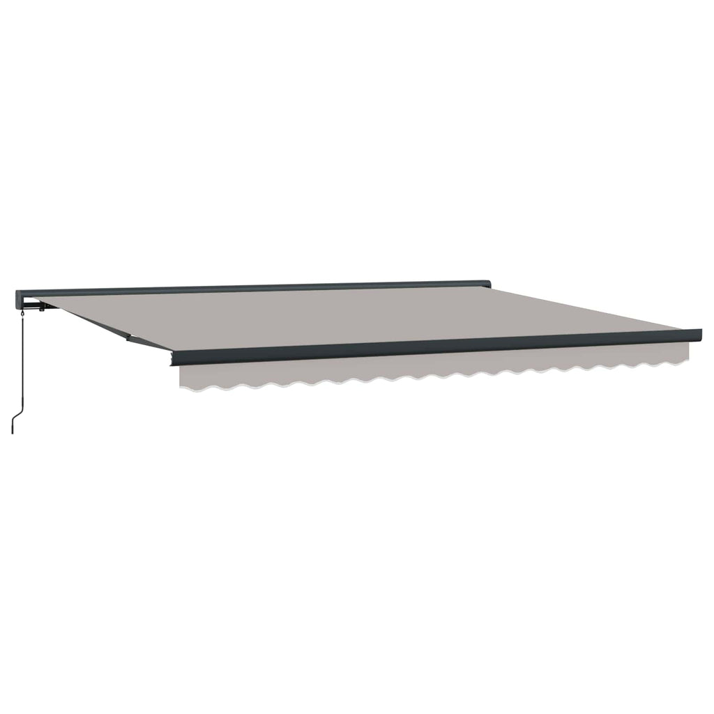 vidaXL Markiza wysuwana jasnoszary 4 × 3 m Canvas i Aluminium