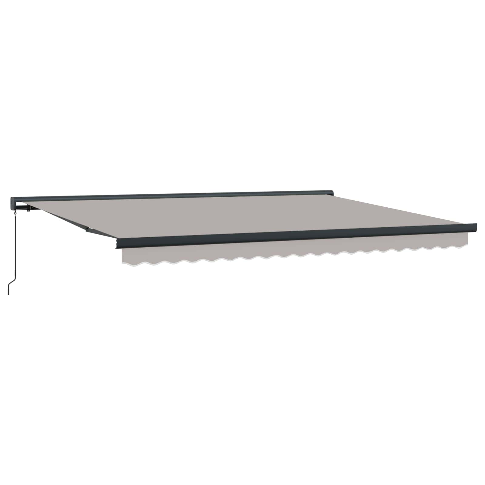 vidaXL Markiza wysuwana jasnoszary 4 × 3 m Canvas i Aluminium