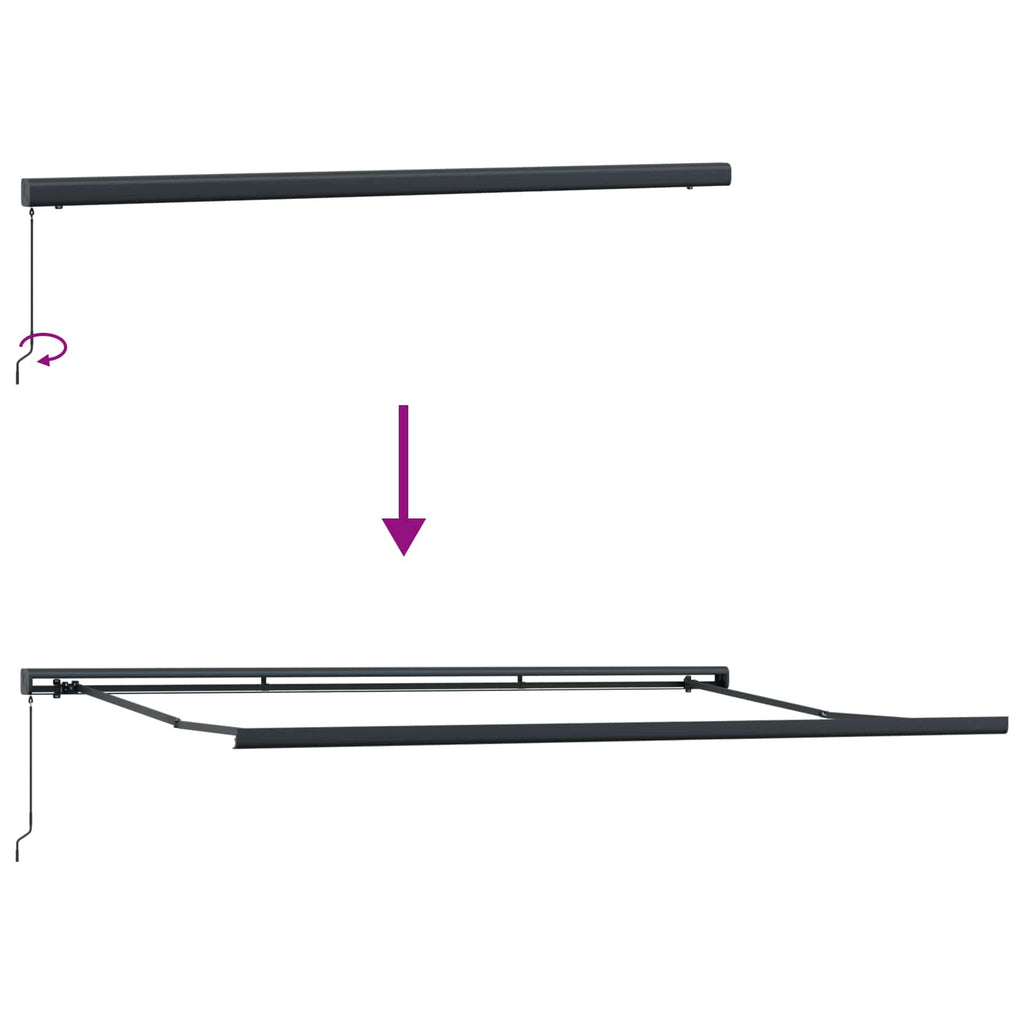vidaXL Markiza zwijana Czerwony 4 × 3 m Canvas i Aluminium