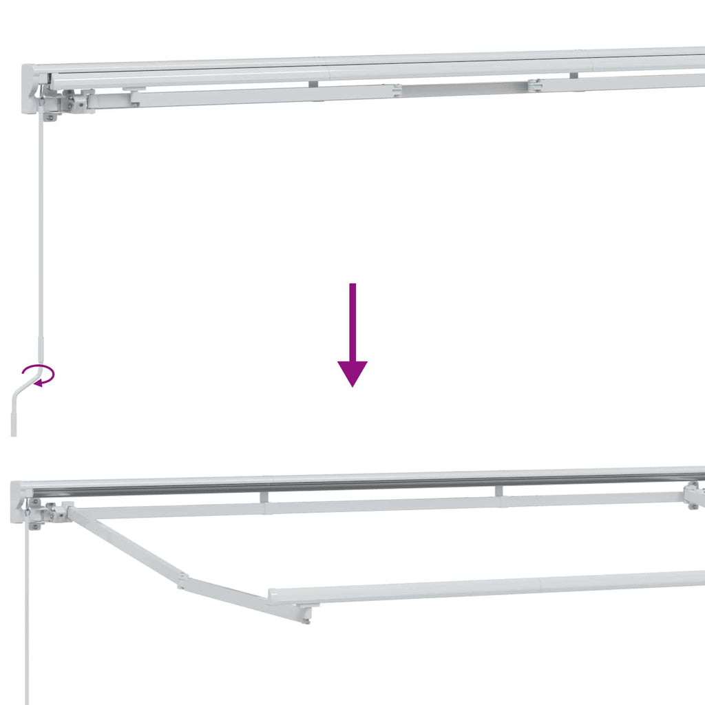 vidaXL Ręczny ramowy zewnętrzny markizowy z LED 3 x 2 m