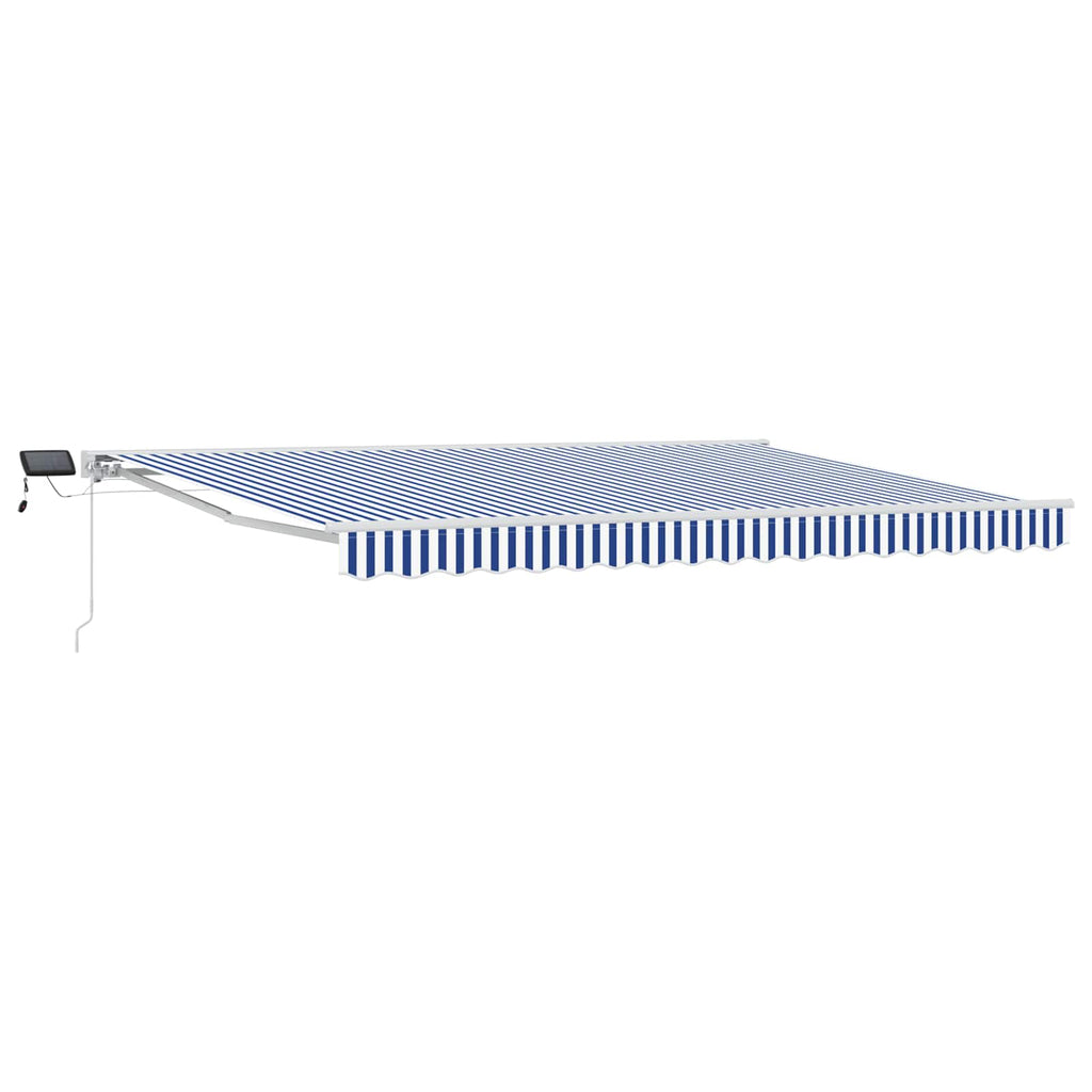 vidaXL Ręczny ramowy zewnętrzny markizowy z LED 4 x 2 m
