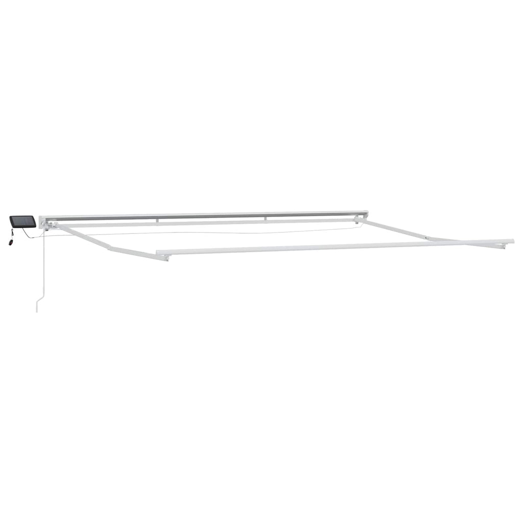 vidaXL Ręczny ramowy zewnętrzny markizowy z LED 4 × 3 m