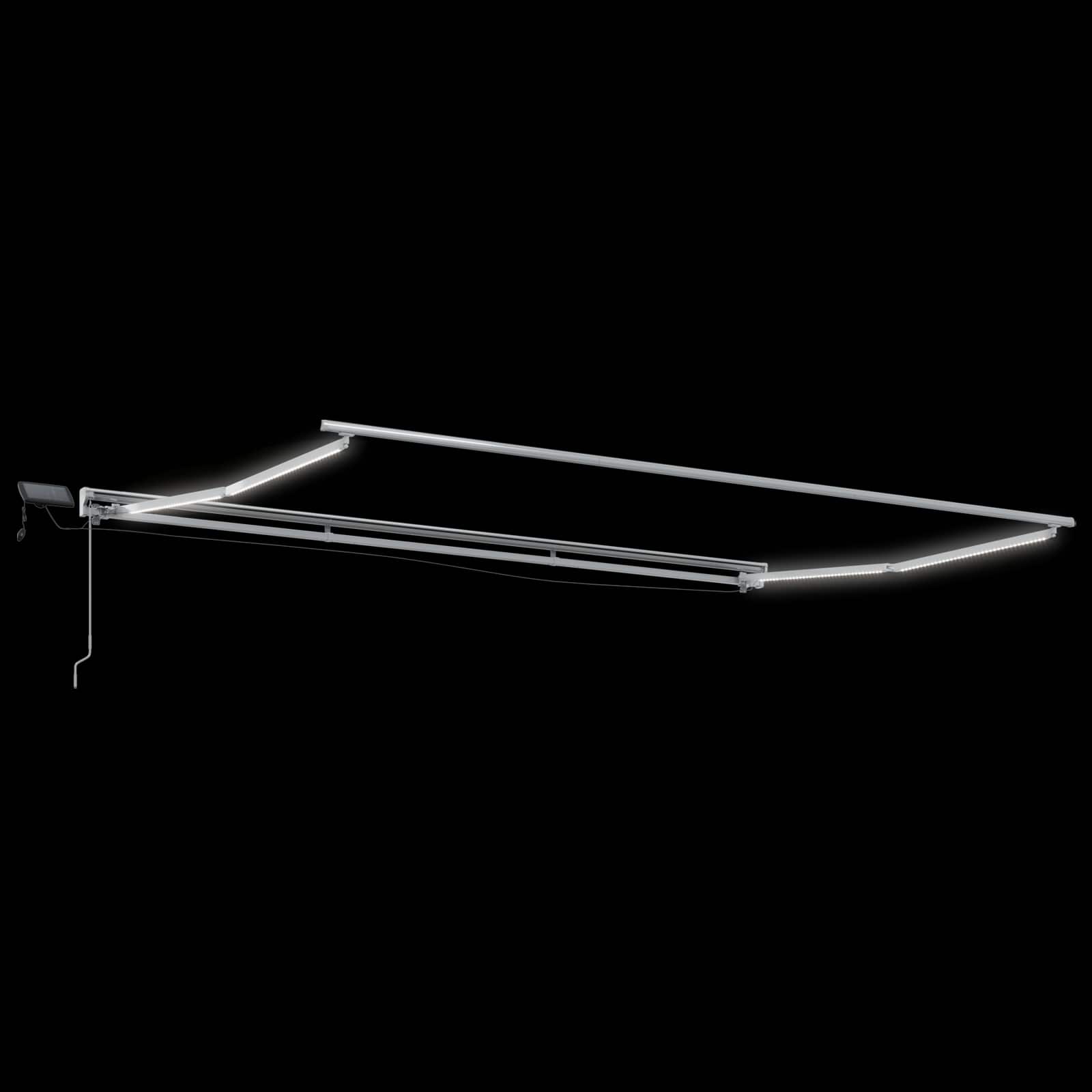 vidaXL Ręczny ramowy zewnętrzny markizowy z LED 4 × 3 m