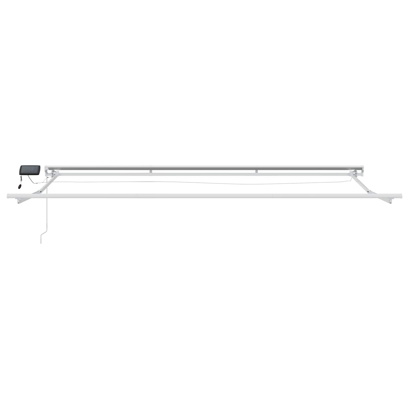vidaXL Ręczny ramowy zewnętrzny markizowy z LED 4 × 3,5 m